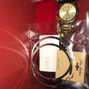 Silver hoop earrings